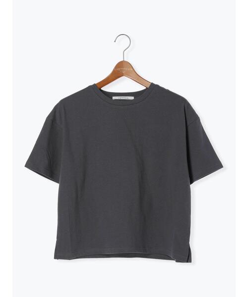 Lugnoncure(ルノンキュール)の「【抗菌防臭】クルーネック天竺Tシャツ(Tシャツ/カットソー・レディース・ブラック/チャコールグレー/オフホワイト・F)」の10枚目の写真