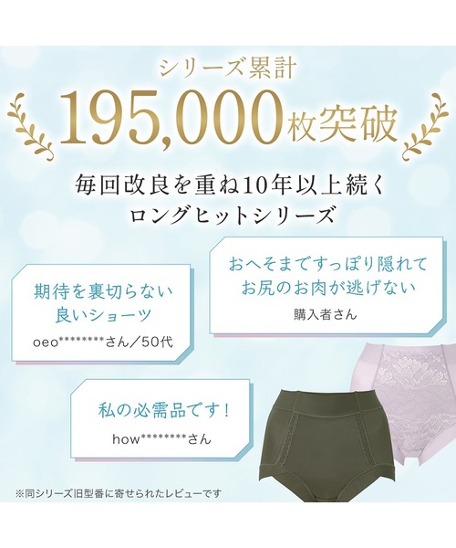 BRADELIS NEWYORK(ブラデリスニューヨーク)の「楽なのにすっぽりショーツ24 ブラデリス 補正下着(ショーツ・レディース・ブラック/ホワイト/グレイッシュベージュ/カーキ/ピンクベージュ/シャンパン/ラベンダー・LL/3L/L/M/4L/S/5L)」の12枚目の写真