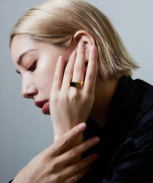 AKEL(アケル)の「【AKEL】アケル/ ストーンリング / 金属アレルギー対応(サージカルステンレス)(リング・メンズ・シルバー/ゴールド・#16/#20/#18)」の9枚目の写真
