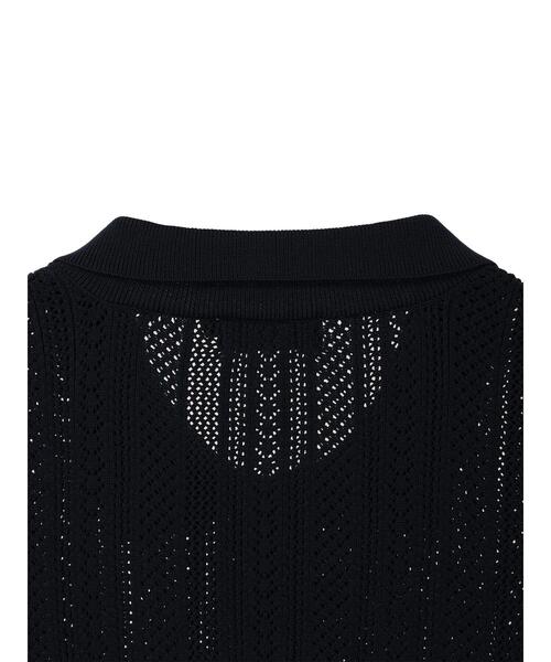 CRAFT STANDARD BOUTIQUE（クラフトスタンダードブティック）の「【ユニセックス】オープンワーク　シャツニットカーディガン（カーディガン/ボレロ・レディース・ネイビー/チャコールグレー/アイボリー・L/XL）」の11枚目の写真