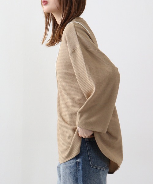 many men many mind(メニーメンメニーマインド)の「フクレジャガードルーズベーシックTEE(Tシャツ/カットソー・メンズ・ブラック/ベージュ/グリーン/ホワイト・L/XL/M)」の11枚目の写真