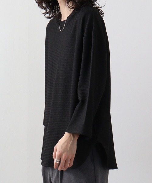 many men many mind(メニーメンメニーマインド)の「フクレジャガードルーズベーシックTEE(Tシャツ/カットソー・メンズ・ブラック/ベージュ/グリーン/ホワイト・L/XL/M)」の6枚目の写真