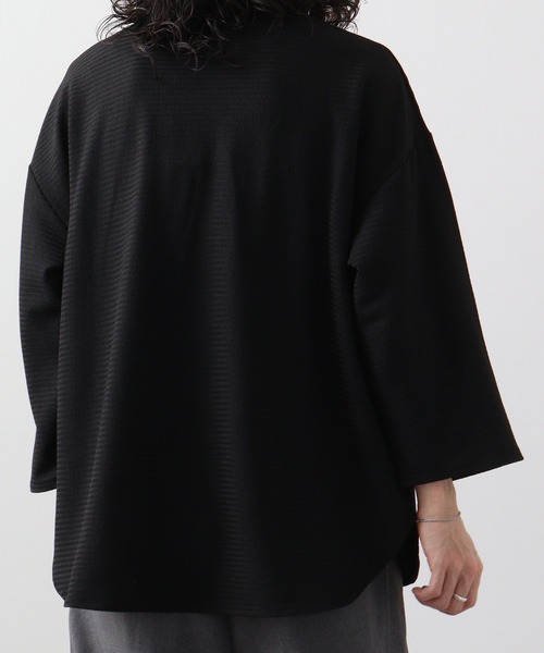 many men many mind(メニーメンメニーマインド)の「フクレジャガードルーズベーシックTEE(Tシャツ/カットソー・メンズ・ブラック/ベージュ/グリーン/ホワイト・L/XL/M)」の7枚目の写真