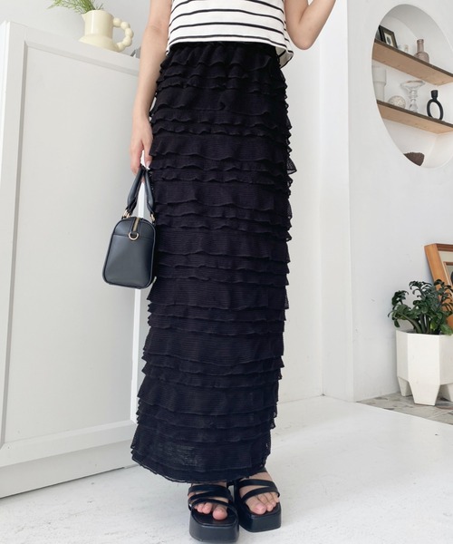 セール】カットフリルWジップマルチWAYスカート（スカート