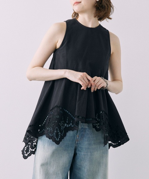 BABYLONE（バビロン）の「カットワークノースリブラウス（シャツ/ブラウス・レディース・ブラック・フリー）」の19枚目の写真