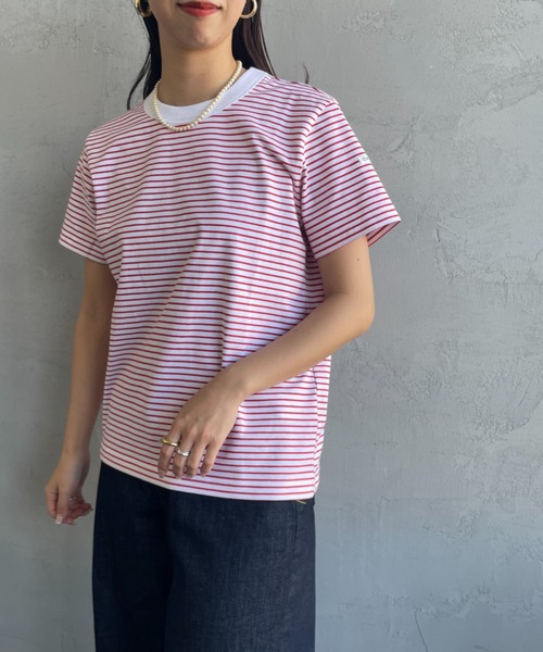 ORCIVAL（オーシバル）の「[ORCIVAL/オーシバル] クルーネックボーダーTシャツ（Tシャツ/カットソー・レディース・レッド/ブルー/ホワイト/ブラック・2）」の17枚目の写真