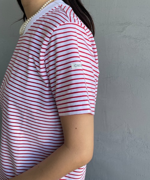 ORCIVAL（オーシバル）の「[ORCIVAL/オーシバル] クルーネックボーダーTシャツ（Tシャツ/カットソー・レディース・レッド/ブルー/ホワイト/ブラック・2）」の21枚目の写真