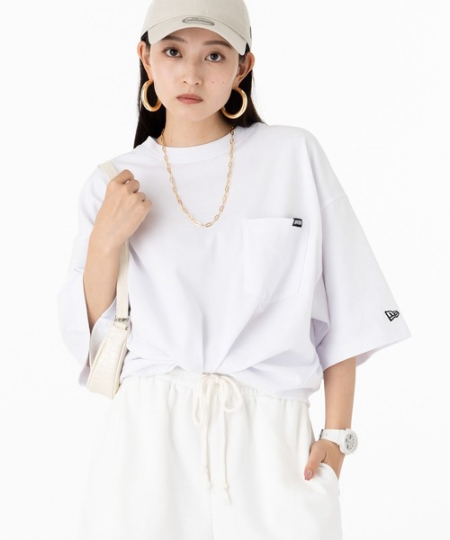 NEW ERA(ニューエラ)の「ニューエラ 半袖Tシャツ ONSPOTZ別注 オーバーサイズ(Tシャツ/カットソー・メンズ・ホワイト/ブラック/ピンク/ダークグレー/ベージュ/パープル/ストーン/ライトブルー・S/M/L/XL/XXL)」の13枚目の写真