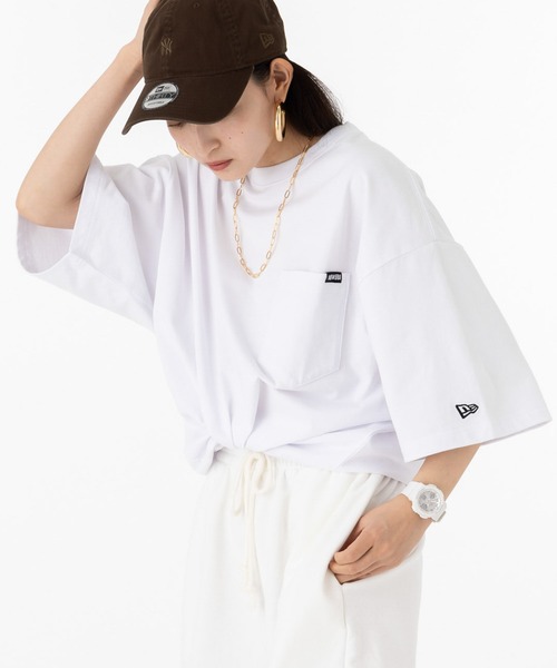 NEW ERA(ニューエラ)の「ニューエラ 半袖Tシャツ ONSPOTZ別注 オーバーサイズ(Tシャツ/カットソー・メンズ・ホワイト/ブラック/ピンク/ダークグレー/ベージュ/パープル/ストーン/ライトブルー・S/M/L/XL/XXL)」の14枚目の写真