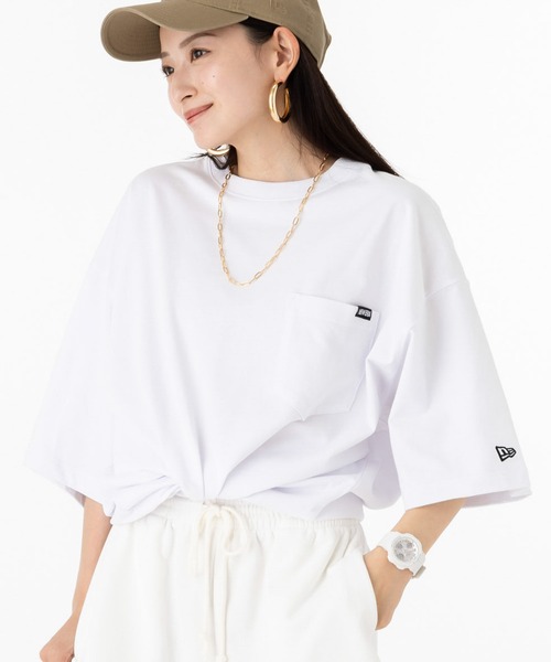 NEW ERA(ニューエラ)の「ニューエラ 半袖Tシャツ ONSPOTZ別注 オーバーサイズ(Tシャツ/カットソー・メンズ・ホワイト/ブラック/ピンク/ダークグレー/ベージュ/パープル/ストーン/ライトブルー・S/M/L/XL/XXL)」の12枚目の写真