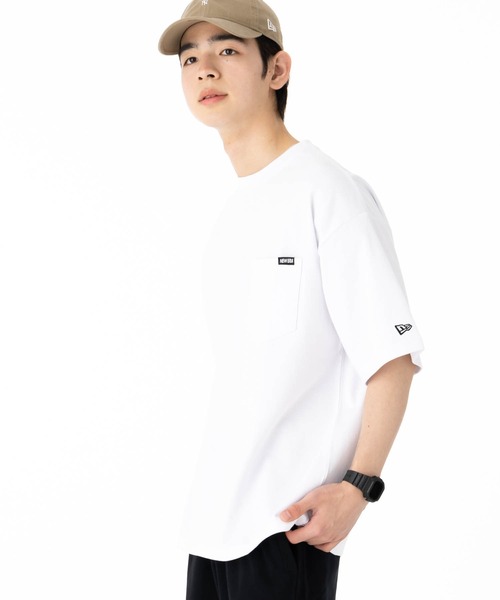 NEW ERA(ニューエラ)の「ニューエラ 半袖Tシャツ ONSPOTZ別注 オーバーサイズ(Tシャツ/カットソー・メンズ・ホワイト/ブラック/ピンク/ダークグレー/ベージュ/パープル/ストーン/ライトブルー・S/M/L/XL/XXL)」の9枚目の写真