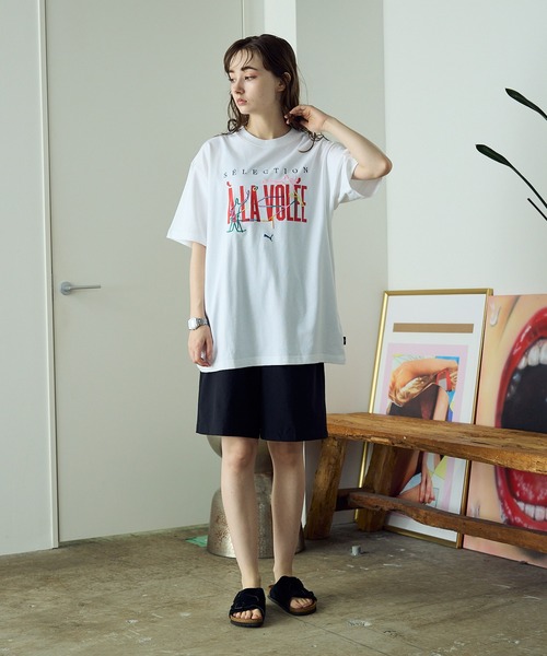 PUMA(プーマ)の「PUMA/プーマ ア ラ ヴォレ グラフィック 半袖 Tシャツ(Tシャツ/カットソー・メンズ・ネイビー/ホワイト・M/L/XL)」の16枚目の写真