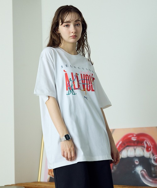 PUMA(プーマ)の「PUMA/プーマ ア ラ ヴォレ グラフィック 半袖 Tシャツ(Tシャツ/カットソー・メンズ・ネイビー/ホワイト・M/L/XL)」の14枚目の写真
