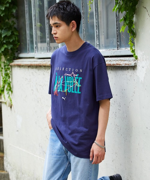 PUMA(プーマ)の「PUMA/プーマ ア ラ ヴォレ グラフィック 半袖 Tシャツ(Tシャツ/カットソー・メンズ・ネイビー/ホワイト・M/L/XL)」の17枚目の写真