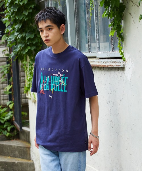 PUMA(プーマ)の「PUMA/プーマ ア ラ ヴォレ グラフィック 半袖 Tシャツ(Tシャツ/カットソー・メンズ・ネイビー/ホワイト・M/L/XL)」の19枚目の写真