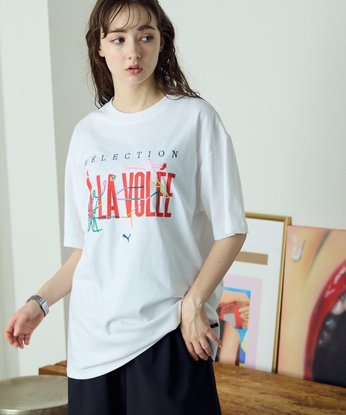 PUMA(プーマ)の「PUMA/プーマ ア ラ ヴォレ グラフィック 半袖 Tシャツ(Tシャツ/カットソー・メンズ・ネイビー/ホワイト・M/L/XL)」の11枚目の写真