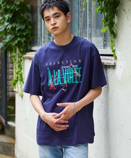 PUMA(プーマ)の「PUMA/プーマ ア ラ ヴォレ グラフィック 半袖 Tシャツ(Tシャツ/カットソー・メンズ・ネイビー/ホワイト・M/L/XL)」の10枚目の写真
