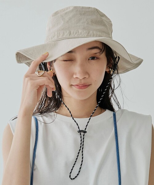 PENNEYS(ぺニーズ)の「PENNEYS(ぺニーズ)別注ナイロンバケットハット(ハット・レディース・ブラック/ライトブルー/ベージュ・FREE)」の3枚目の写真