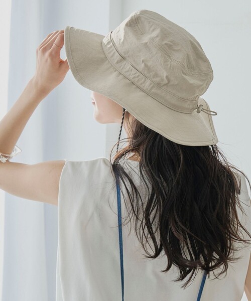 PENNEYS(ぺニーズ)の「PENNEYS(ぺニーズ)別注ナイロンバケットハット(ハット・レディース・ブラック/ライトブルー/ベージュ・FREE)」の6枚目の写真