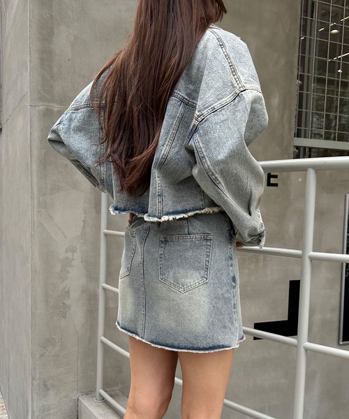 BLONDEY カーゴオーバーダイデニムスカート blondy デニムブルゾン