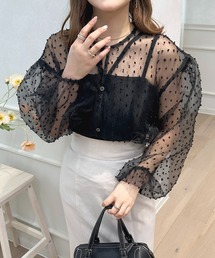 オーガンジー袖ボリュームシアーブラウス【ZOZOTOWN限定アイテム】