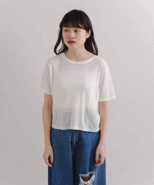 tシャツ コットンシアーTEE レディース DouDou tシャツ コットンシアーTEE レディース : ZOZOTOWN Yahoo