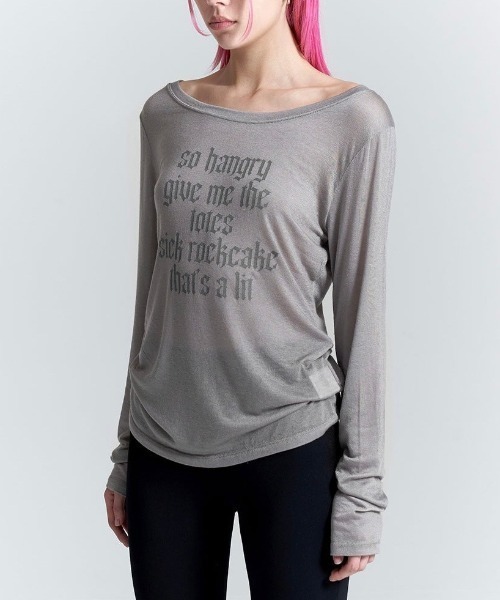 ROCKCAKE(ロックケーキ)の「【ROCKCAKE】Funk Mesh Top(Tシャツ/カットソー・レディース・ブラック/グレー/チャコール・S)」の20枚目の写真