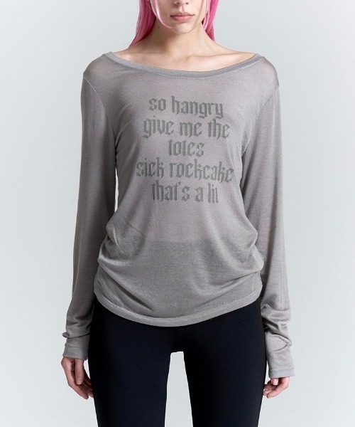 ROCKCAKE(ロックケーキ)の「【ROCKCAKE】Funk Mesh Top(Tシャツ/カットソー・レディース・ブラック/グレー/チャコール・S)」の19枚目の写真