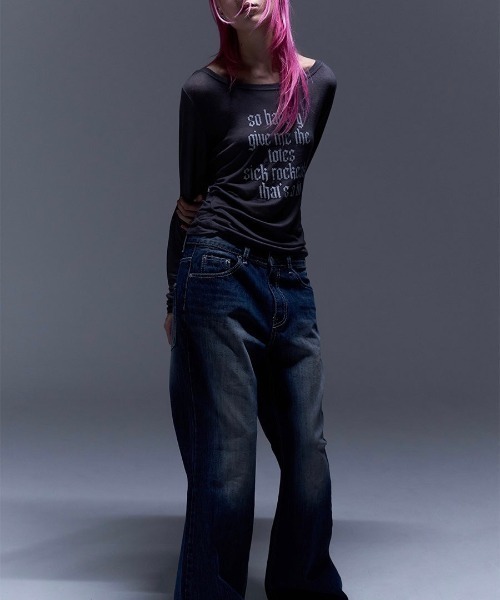 ROCKCAKE(ロックケーキ)の「【ROCKCAKE】Funk Mesh Top(Tシャツ/カットソー・レディース・ブラック/グレー/チャコール・S)」の14枚目の写真