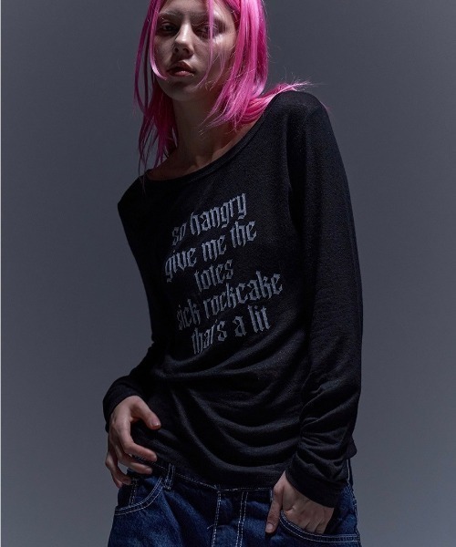 ROCKCAKE(ロックケーキ)の「【ROCKCAKE】Funk Mesh Top(Tシャツ/カットソー・レディース・ブラック/グレー/チャコール・S)」の5枚目の写真