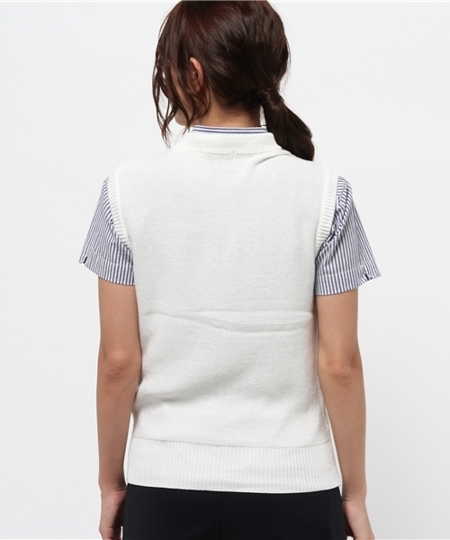 SEVENDAYS=SUNDAY（セブンデイズサンデイ）の「変化編ニットベスト（ベスト・レディース・オフホワイト/グレー/ネイビー/ワインレッド・MEDIUM/LARGE）」の7枚目の写真