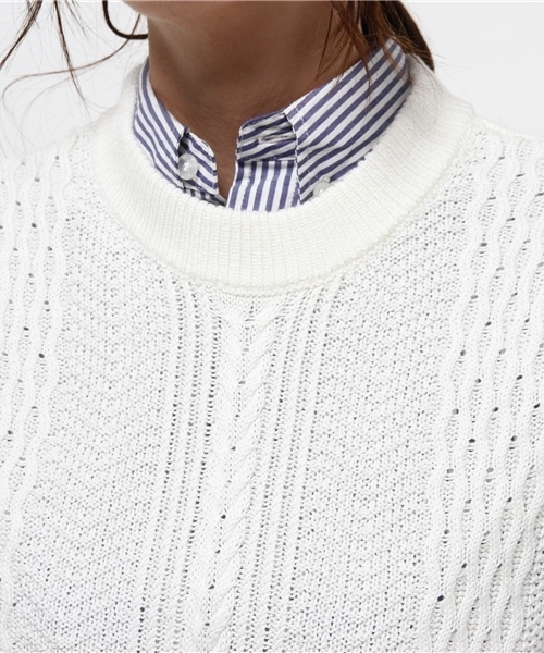 SEVENDAYS=SUNDAY（セブンデイズサンデイ）の「変化編ニットベスト（ベスト・レディース・オフホワイト/グレー/ネイビー/ワインレッド・MEDIUM/LARGE）」の8枚目の写真