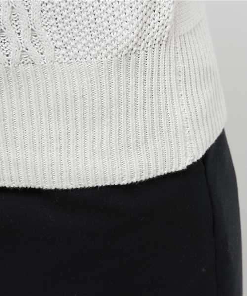 SEVENDAYS=SUNDAY（セブンデイズサンデイ）の「変化編ニットベスト（ベスト・レディース・オフホワイト/グレー/ネイビー/ワインレッド・MEDIUM/LARGE）」の10枚目の写真