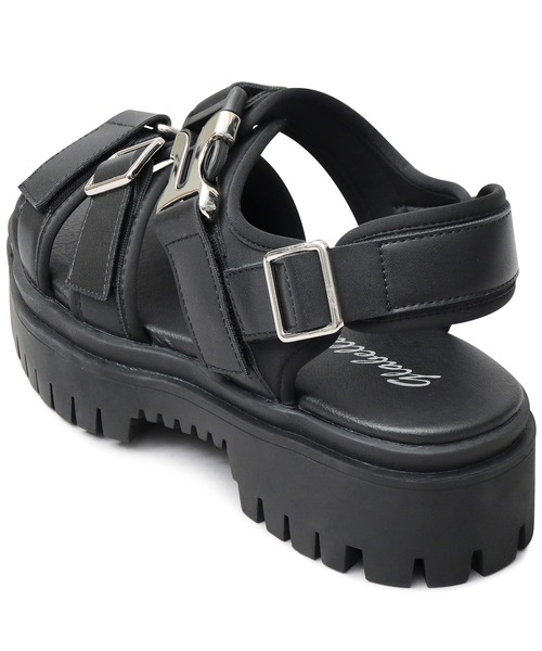 8(eight)(エイト)の「厚底3連ベルトサンダル(サンダル・メンズ・ブラック・LARGE/MEDIUM/SMALL)」の5枚目の写真