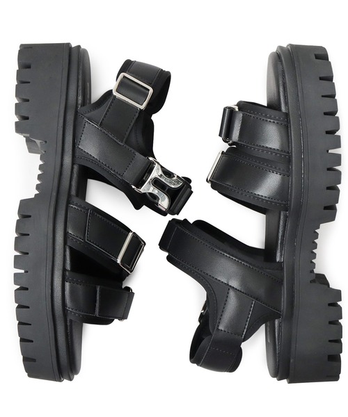 8(eight)(エイト)の「厚底3連ベルトサンダル(サンダル・メンズ・ブラック・LARGE/MEDIUM/SMALL)」の6枚目の写真