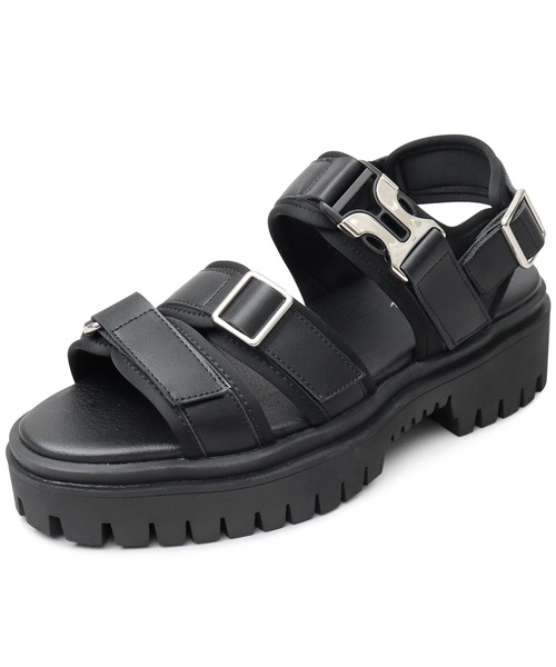 8(eight)(エイト)の「厚底3連ベルトサンダル(サンダル・メンズ・ブラック・LARGE/MEDIUM/SMALL)」の7枚目の写真