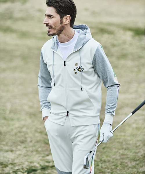 【セール】g-stage ゴルフジャガード 切り替え ジャージ フーデッドパーカー(パーカー)|g-stage(ジーステージ) 【セール】g-stage ゴルフジャガード 切り替え ジャージ フーデッドパーカー(パーカー)|g-stage(ジーステージ)