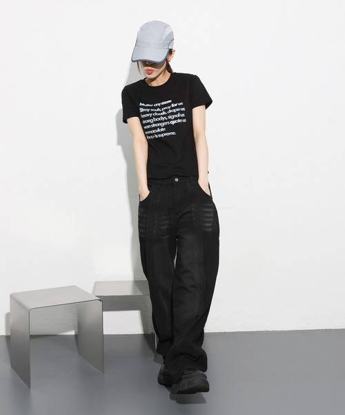 Cider◆ラウンドネック 半袖 クロップ Tシャツ【送料込み】 サイダーCIDER | トップス - Cider