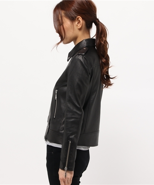 【美品】ANDY アンディ フォックスファー付きラムレザーコートジャケット S 美品】ANDY アンディ フォックスファー付きラムレザーコート