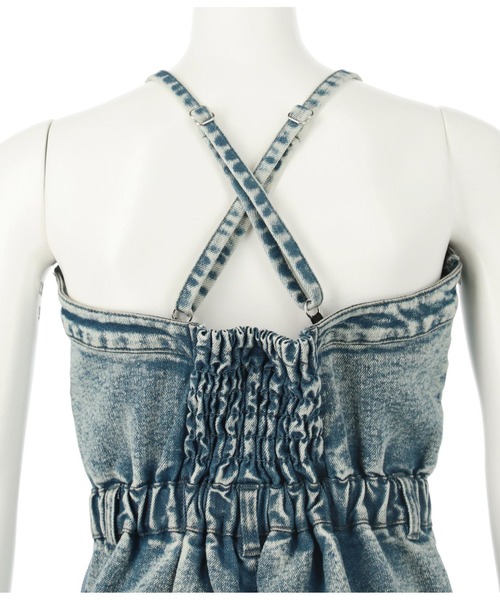 ANAP kids(アナップキッズ)の「レースアップ フレア サロペット 【ジュニアお揃い】(サロペット/オーバーオール・キッズ・ライトブルー/ブラック・110cm/120cm/130cm)」の21枚目の写真