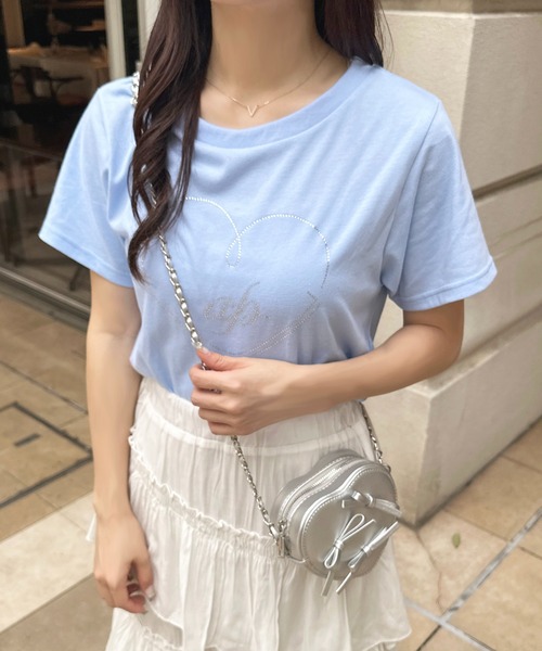 apres jour(アプレジュール)の「ラインストーンハートロゴTシャツ【ZOZOTOWN限定アイテム】(Tシャツ/カットソー・レディース・ライトピンク/ブルー/オフホワイト/ブラック・X-LARGE/フリー)」の17枚目の写真