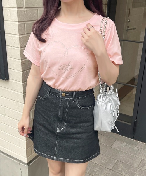 apres jour(アプレジュール)の「ラインストーンハートロゴTシャツ【ZOZOTOWN限定アイテム】(Tシャツ/カットソー・レディース・ライトピンク/ブルー/オフホワイト/ブラック・X-LARGE/フリー)」の11枚目の写真