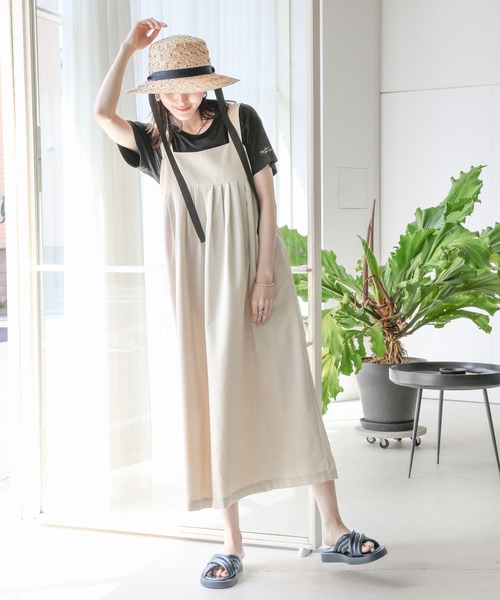 LEPSIM(レプシィム)の「リネンライクスクエアワンピース 120805(ワンピース・レディース・チャコールグレー/カーキ/アイボリー・FREE)」の18枚目の写真