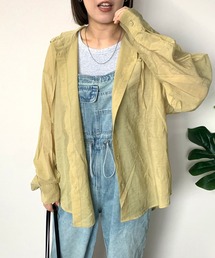 フード付きシアーシャツ