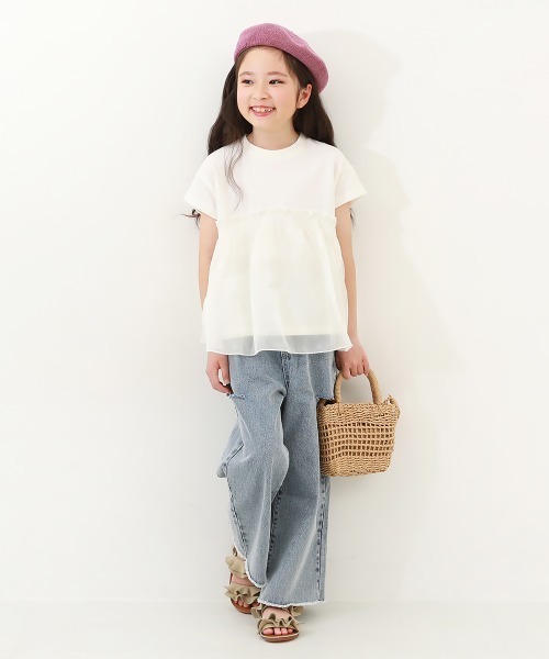 devirock(デビロック)の「シアードッキング 半袖Tシャツ(Tシャツ/カットソー・キッズ・グリーン系2/パープル系7/オフホワイト・130cm/100cm/110cm/120cm/140cm/150cm/160cm)」の6枚目の写真