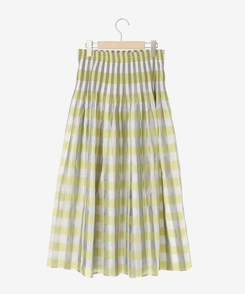 le.coeur blanc(ルクールブラン)の「チェック×ストライプシャーリングスカート(スカート・レディース・イエロー系その他/グリーン系その他/ベージュ系その他2・38)」の17枚目の写真