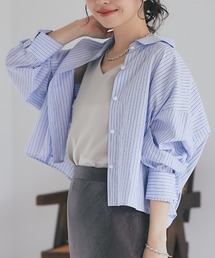 La boutique BonBon | 【ZOZO限定カラーあり・miki監修】パール釦ストライプクロップドシャツ(シャツ/ブラウス)