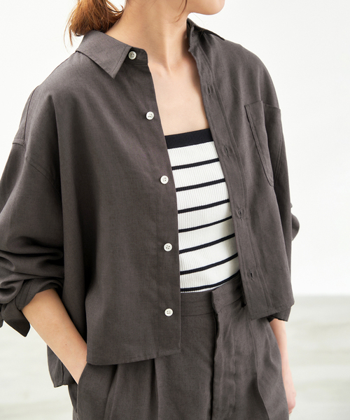 「Spick & Span」 長袖シャツ - ブラウン レディース Spick＆Span 「Spick & Span」 長袖シャツ 36 ブラウン