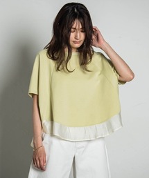 【WEB別注】ポンチラグランフハク切替プルオーバー≪洗濯機で洗える≫