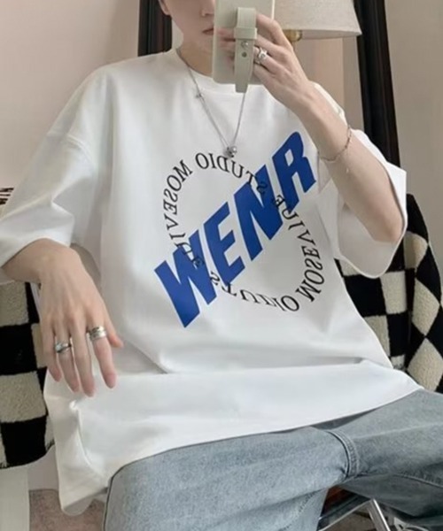 NOWLE（ノウル）の「【NOWLE】ビッグシルエット グラフィック フロント プリント 半袖 Tシャツ（Tシャツ/カットソー・メンズ・ホワイト系その他2/ホワイト系3/ホワイト系5/ブラック系その他/ブラック系その他3/ブラック系2/ブラック系4/ホワイト系1/ホワイト系2/ブラック系その他2/ブラック系5/ブラック系6/ブラック系7/ブラック系8/ブラック系9/ホワイト系その他/ホワイト系その他3/ホワイト系4/ホワイト系6/ブラック系1/ブラック系3/ホワイト系7/ホワイト系8/ホワイト系9・MEDIUM/LARGE/X-LARGE）」の11枚目の写真